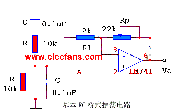 rc桥式振荡电路用示波器观察振荡电路的输出波形,若输出无波形或输出