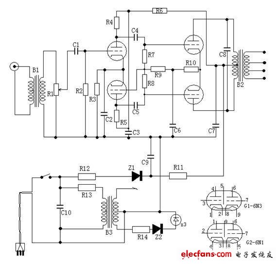 6N16N3做微型脉冲电源胆机电(图1)