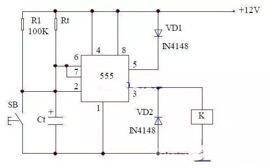 ne555延时电路图大全