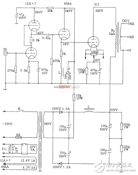 211電子管功放電路圖大全（八款模擬電路設計原理圖詳解）