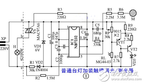 无极调光台灯电路图大全（脉宽调制/LS7232/红外遥控调光电路）