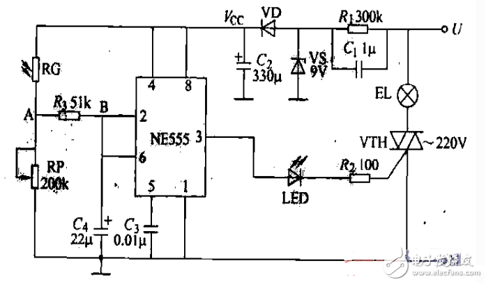 簡單的路燈自控電路圖大全（光控觸發器/NE555/光電控制電路詳解）