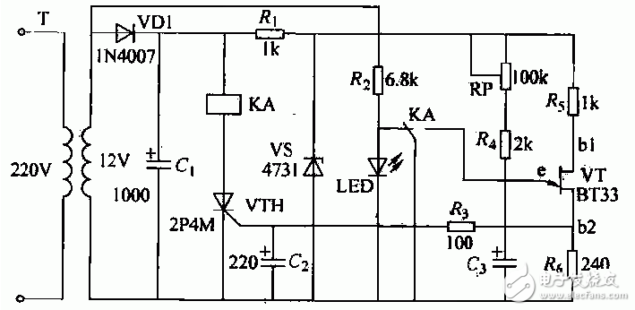 繼電器開關電路圖大全（光控開關電路/時間繼電器/單穩觸發電路）