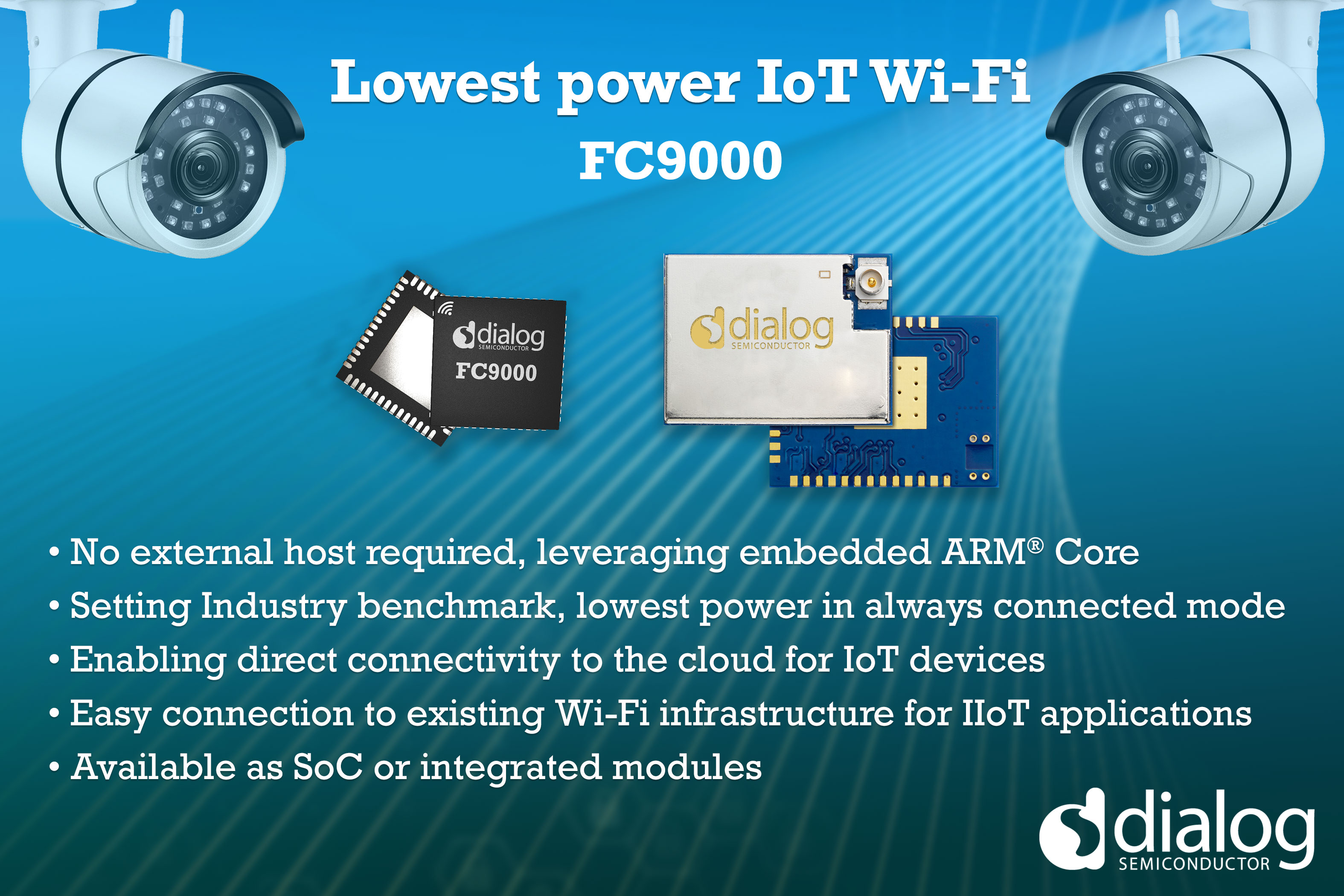 Dialog半导体公司推出最新超低功耗Wi-Fi SoC，加速IoT部署