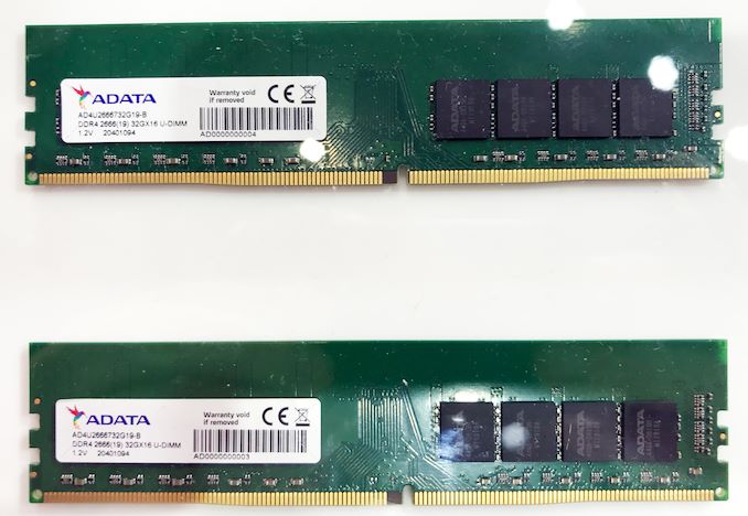 威刚展示单条32GB DDR4内存模组 采用美光16Gb颗粒