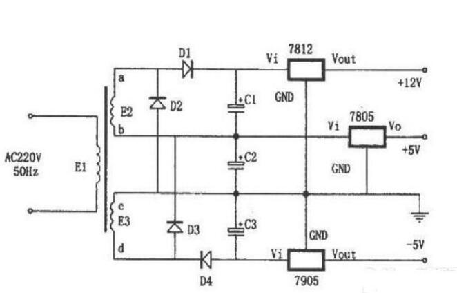 7805稳压电源电路图2