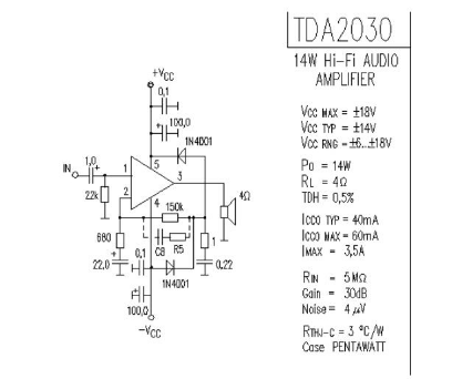 tda2030应用电路五：典型应用.png