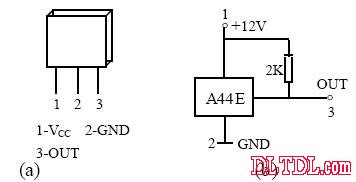 A44E集成开关型霍耳传感器引脚图