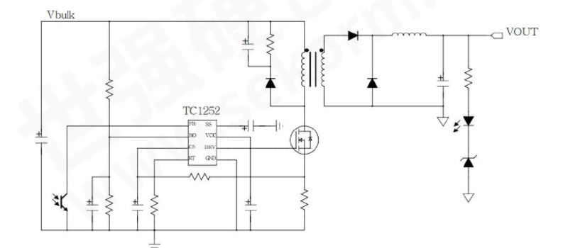 TC1252AC的典型的应用电路原理图 TC1252AC的典型的应用电路原理图
