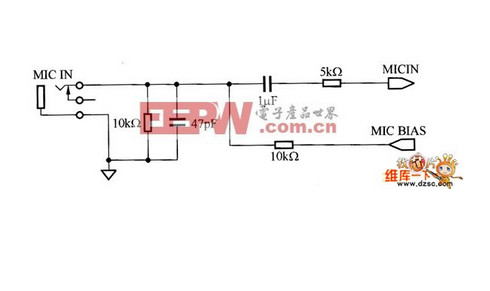 麦克风(MIC)输入电路图