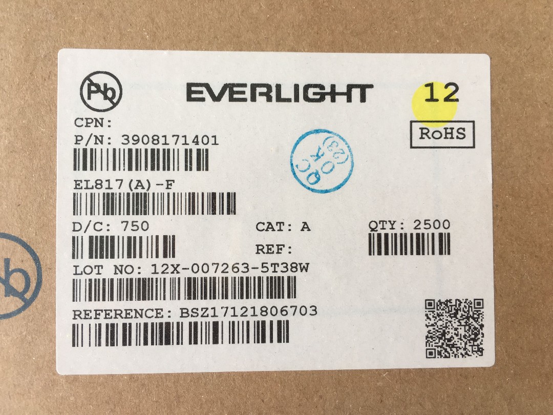 深圳市德飏机电有限公司  el817(a)-f 封装:dip-4批号:18   只做