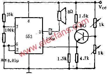 时基集成电路组成温度、亮度报警器电路图  www、elecfans、com