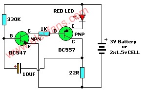 晶体管测试仪电路 http://www、elecfans、com