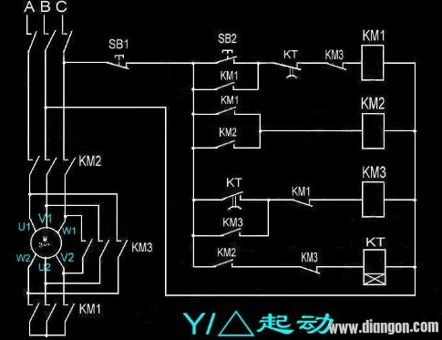 星三角启动电路图各符号意义