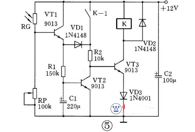 三极管组成的光控开关电路原理图_四款光控开关电路图