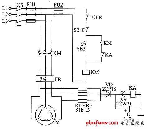 三角形联结电动机断相保护电路