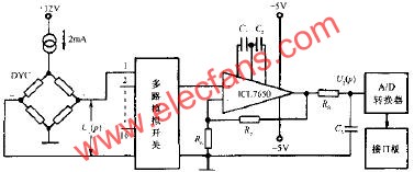 蒸汽压力测量电路  www。elecfans。com