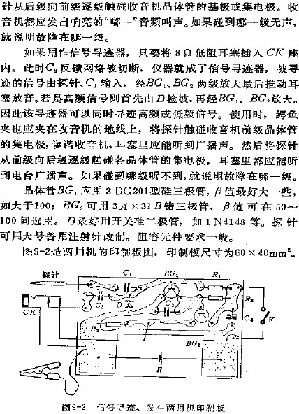 信号寻迹、发生两用机印制板