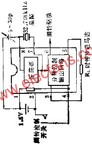 LH5544低频时钟集成电路的应用电路图  www、elecfans、com