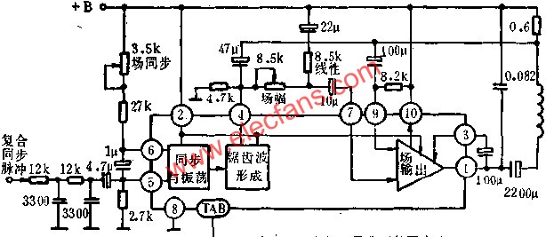 D1031内部功能方框图及典型外围电路图  www、elecfans、com