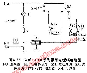 立邦cfxb系列豪華電飯鍋電路圖