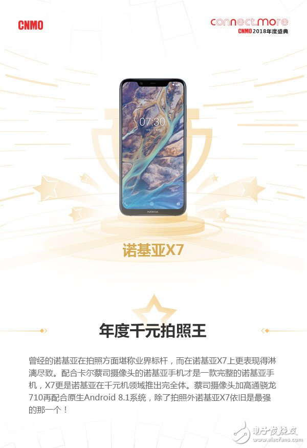 诺基亚X7搭载骁龙710和卡尔蔡司摄像头堪称千元手机拍照王者