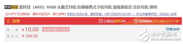 爱科技（AKG）K450 头戴式耳机现已在京东开启预售