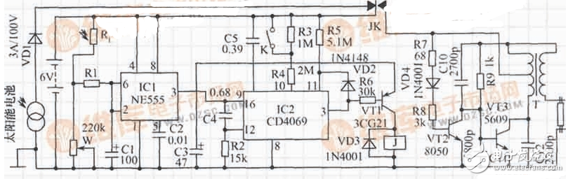 光敏电阻光控灯电路图大全（太阳能/晶闸管/光控开关）