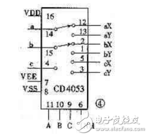 cd4053典型应用电路图