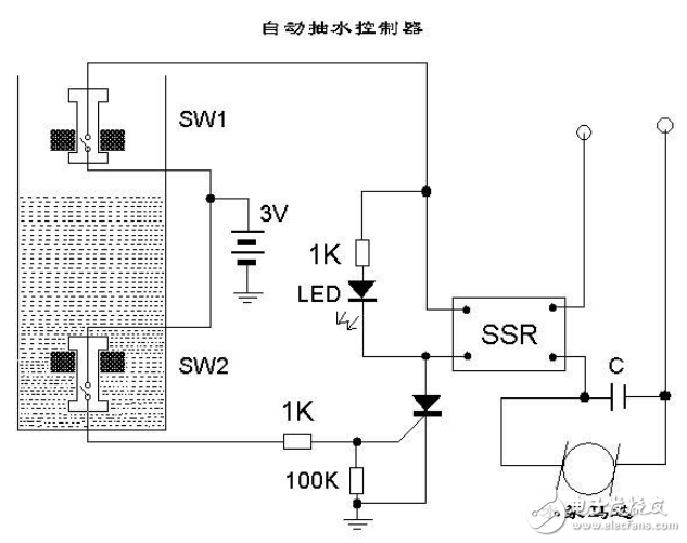 自动抽水控制器电路图大全（继电器/喷灌控制器/抽水机自动控制器）