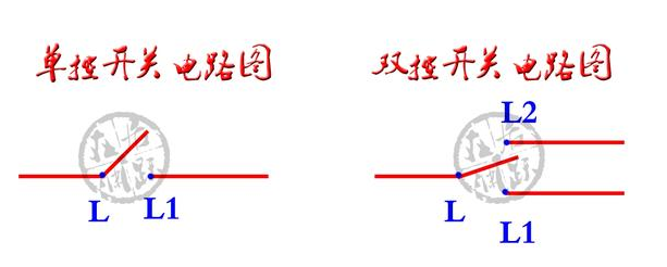 单控开关和双控开关电路图