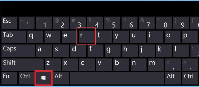 键盘上的徽标键(win) + R键.png
