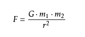 万有引力公式为：F＝G*m1*m2/r2