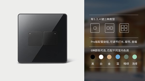 小燕HomeKit智能墙壁开关“朱雀”-黑色