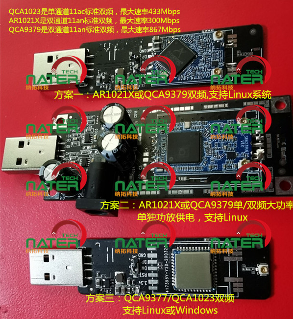 USB接口AR1021X QCA1023 QCA9379双频WiFi模块Dongle版本_副本-NATER.jpg