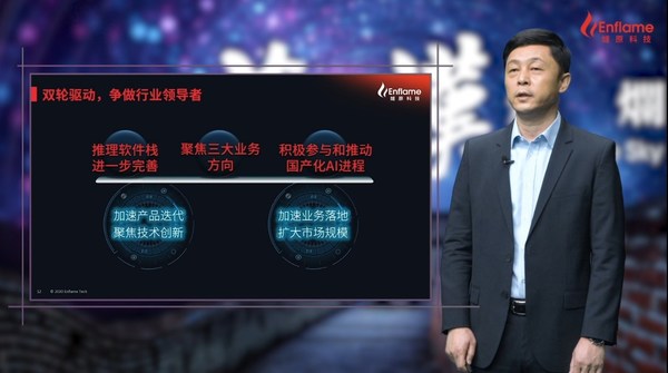 燧原科技创始人兼CEO赵立东表示燧原科技要坚持双轮驱动，争做行业领导者