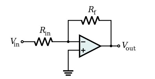 反相運算放大器電路圖