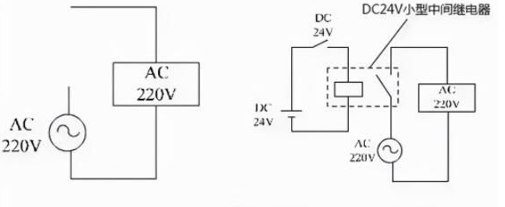 中间继电器电路符号图片