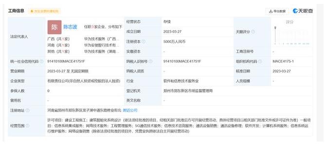 华为成立系统集成新公司