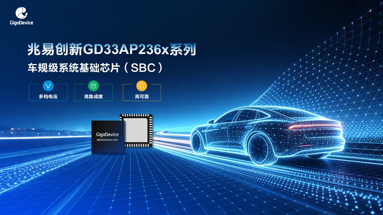 兆易创新推出GD33AP236x系列车规级SBC，进一步完善汽车电子布局